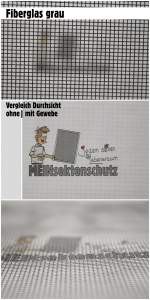 Insektenschutz Fliegengitter Gewebe Fiberglas grau