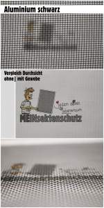 Insektenschutz Fliegengitter Gewebe Aluminium schwarz