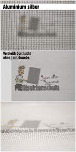 Insektenschutz Fliegengitter Gewebe Aluminium silber