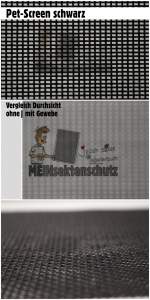 Insektenschutz Fliegengitter Gewebe Pet-Screen schwarz