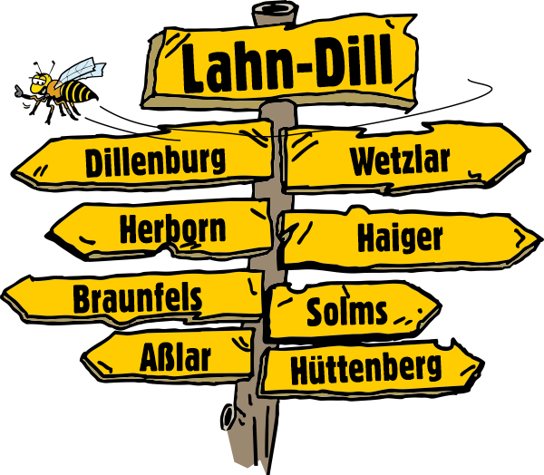 Schild Lahn Dill Kreis Dillenburg Wetzlar Herborn Haiger Braunfels Solms Aßlar Hüttenberg
