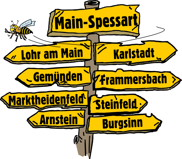 Schild Main Spessart Marktheidenfeld Frammersbach Arnstein Steinfels Burgsinn