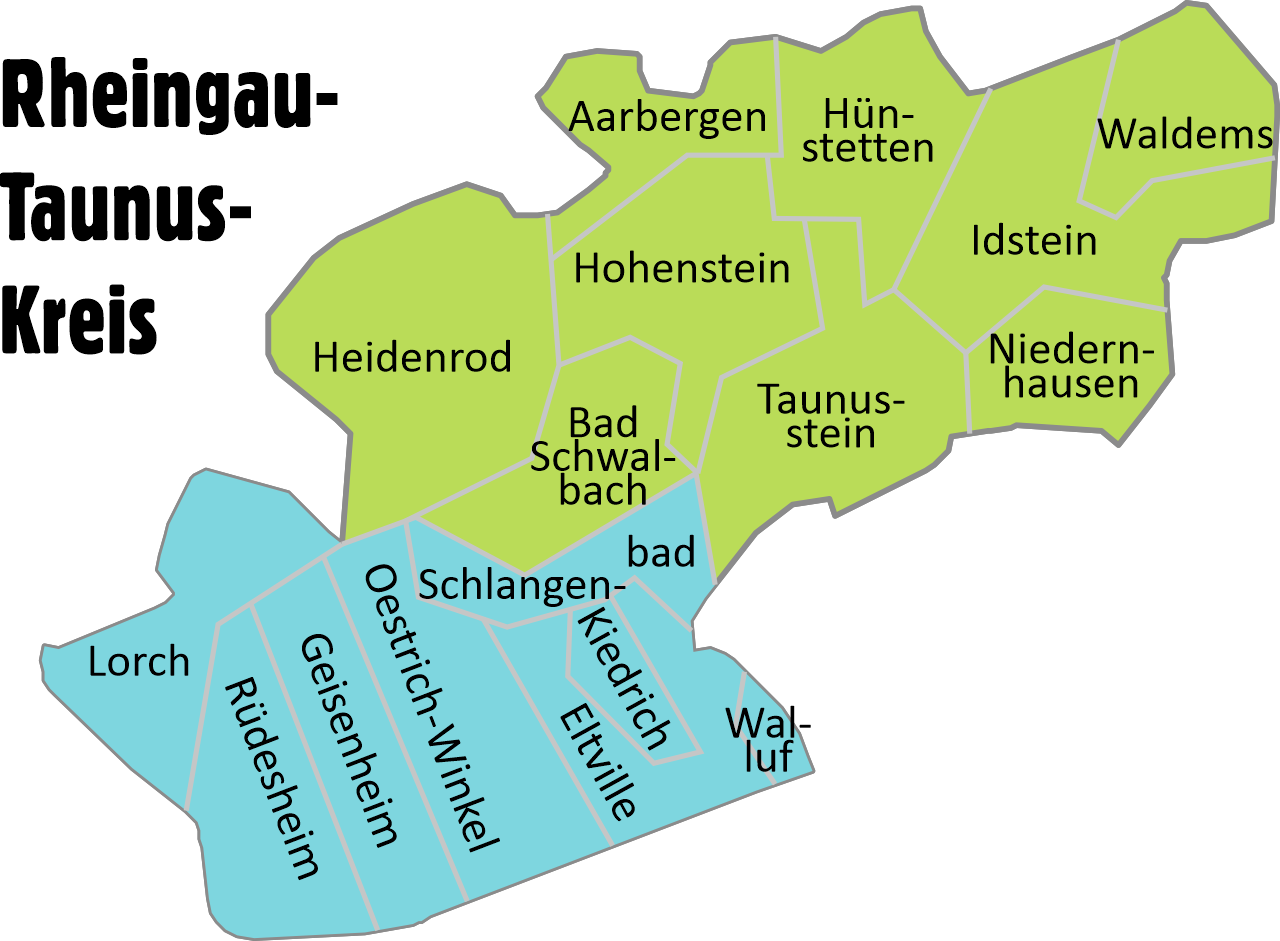 Karte vom Rheingau-Taunus-Kreis für Insektenschutz. Fliegengitter von MEINsektenschutz